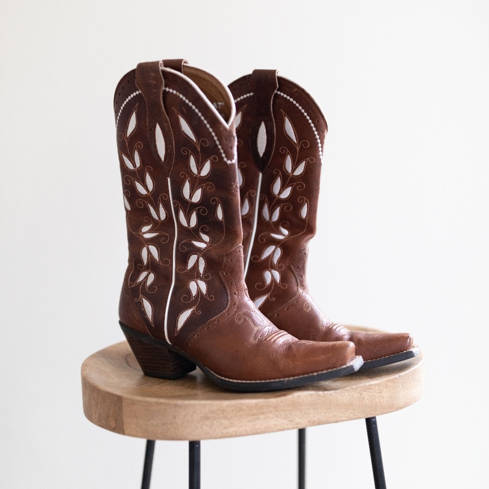Ariat Sonora Cowgirl Boots 6.5B White